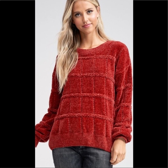 A Girl Thing Sweaters - Gorgeous Riena crew neck chenille sweater